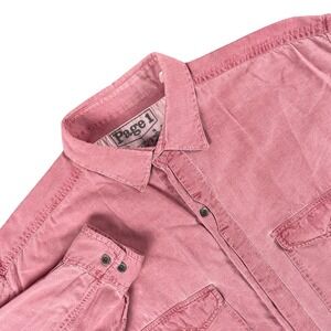 Page 1 Shirt Mens L Pink Long Sleeve Button Down Casual Vintage‎ Chest Pockets